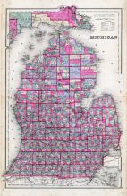 Michigan State Map, Newaygo County 1880
